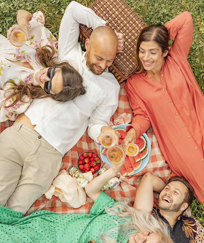 Pettersson & Munthe Sparkling Tea friends having picnic